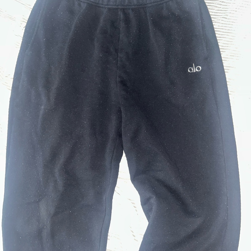 ALO Yoga Kids Black Logo Sweatpants